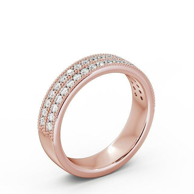 Noa Vintage Half Eternity Round Lab Diamond Double Channel Ring